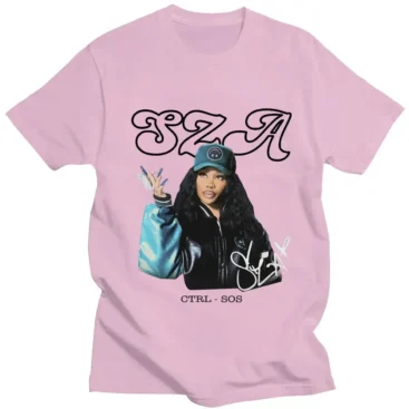 sza ctrl pink shirt light